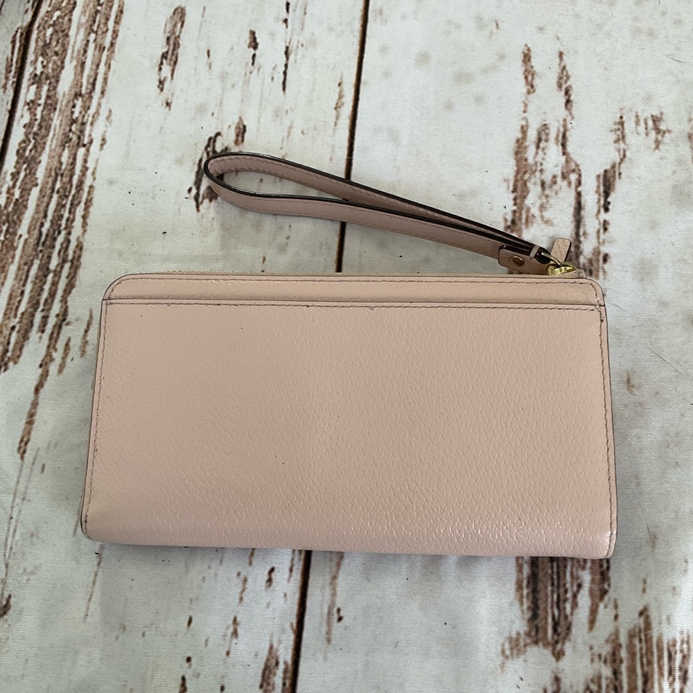 KATE SPADE BLUSH PINK LARGE WRISTLET WALLET - Picture 3 of 9